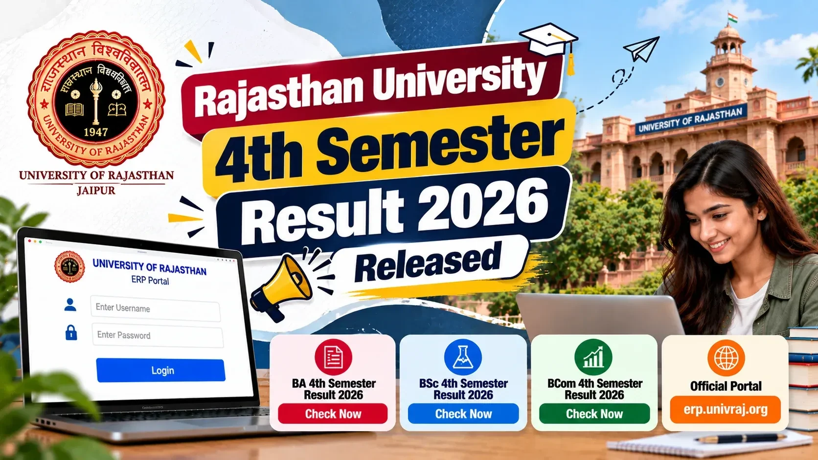 Rajasthan University 4th Semester Result 2026 Released, Check Here
